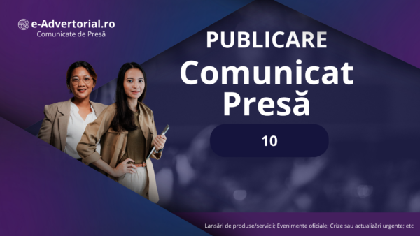 Publicare 10 Comunicate de Presă, ideal pentru un început de promovare online prin SEO.